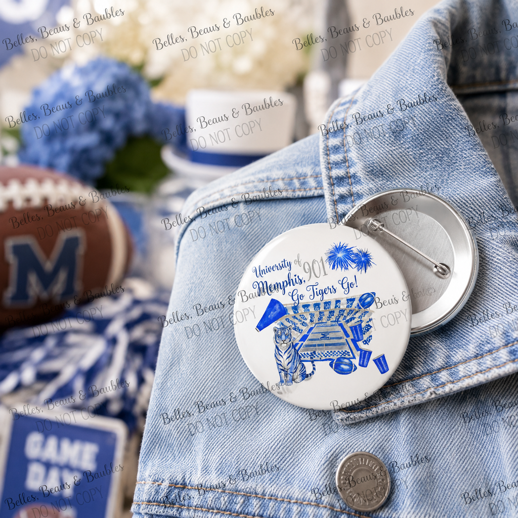 Rep the 901: Memphis Tigers Game-Day Button