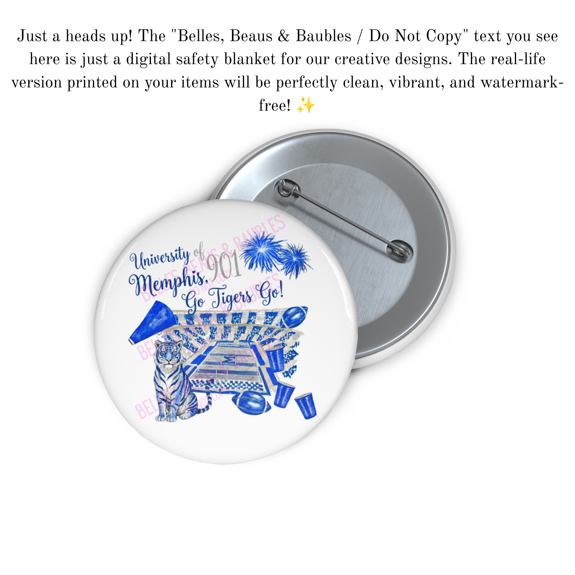 Rep the 901: Memphis Tigers Game-Day Button